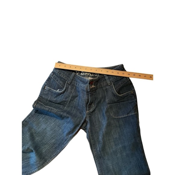 Mossimo Supply Co Jeans Women Size 9 Black Bootcut Leg Low-Rise Dark Wash Cotton - Picture 3 of 7